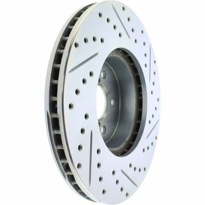 StopTech Select Sport Drilled And Slotted Brake Rotor; Front Right
