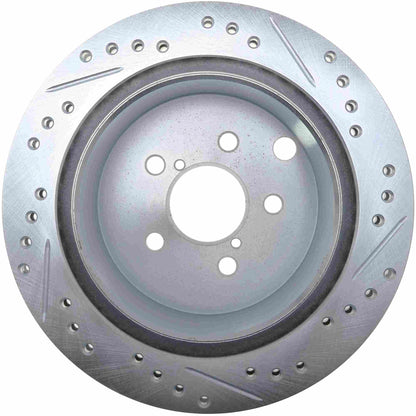 Stoptech 14-18 Subaru Forester Drilled & Slotted Rear Left Sport Brake Rotor 227.47035L