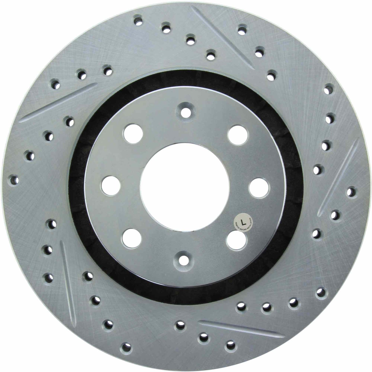 StopTech Select Sport Drilled And Slotted Brake Rotor; Front Left
