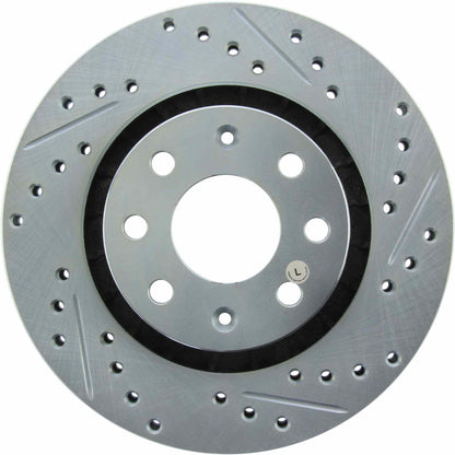 StopTech Select Sport Drilled And Slotted Brake Rotor; Front Left