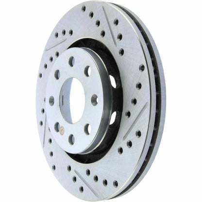 StopTech Select Sport Drilled And Slotted Brake Rotor; Front Left