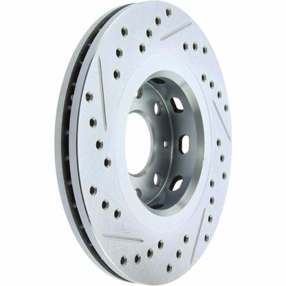 StopTech Select Sport Drilled And Slotted Brake Rotor; Front Left