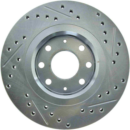 StopTech Select Sport Drilled And Slotted Brake Rotor; Front Right