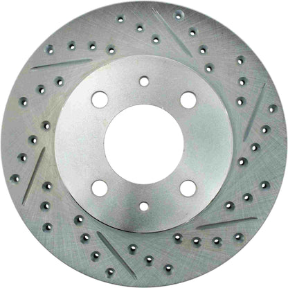 StopTech Select Sport Drilled And Slotted Brake Rotor; Front Left