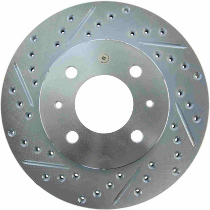StopTech Select Sport Drilled And Slotted Brake Rotor; Front Right