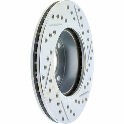 StopTech Select Sport Drilled And Slotted Brake Rotor; Front Right