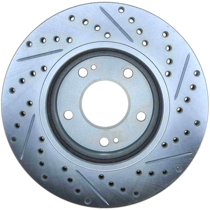 StopTech Select Sport Drilled And Slotted Brake Rotor; Front Right