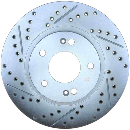 StopTech Select Sport Drilled And Slotted Brake Rotor; Front Right