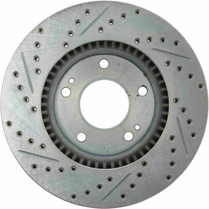 StopTech Select Sport Drilled And Slotted Brake Rotor; Front Left