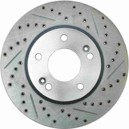 StopTech Select Sport Drilled And Slotted Brake Rotor; Front Left
