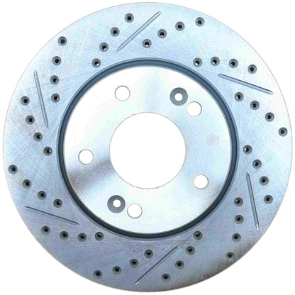 StopTech Select Sport Drilled And Slotted Brake Rotor; Front Right
