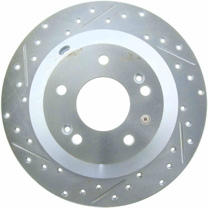 StopTech Select Sport 10-17 Hyundai Santa Fe Sport Slotted & Drilled Right Rear Brake Rotor 227.51039R