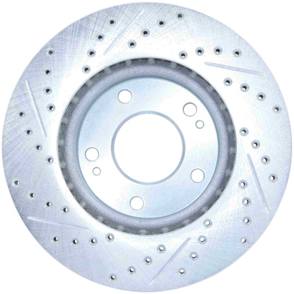 StopTech Select Sport Drilled And Slotted Brake Rotor; Front Left