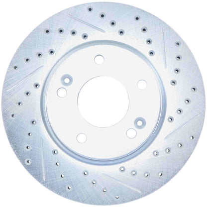 StopTech Select Sport Drilled And Slotted Brake Rotor; Front Left