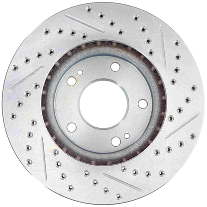 StopTech Select Sport Drilled And Slotted Brake Rotor; Front Right