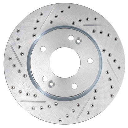 StopTech Select Sport Drilled And Slotted Brake Rotor; Front Right