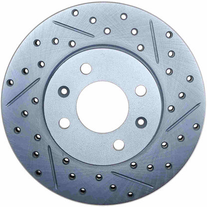 StopTech Select Sport Drilled And Slotted Brake Rotor; Front Left