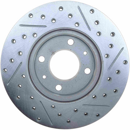 StopTech Select Sport Drilled And Slotted Brake Rotor; Front Right