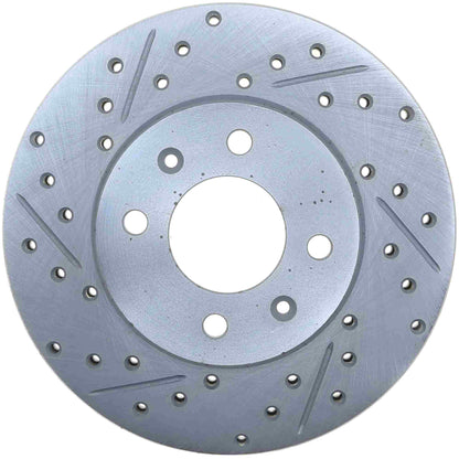 StopTech Select Sport Drilled And Slotted Brake Rotor; Front Right