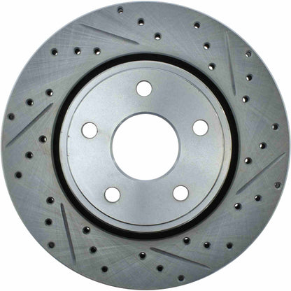 StopTech Select Sport Drilled And Slotted Brake Rotor; Front Left