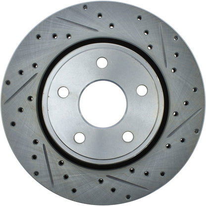 StopTech Select Sport Drilled And Slotted Brake Rotor; Front Left
