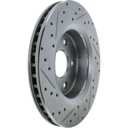 StopTech Select Sport Drilled And Slotted Brake Rotor; Front Left