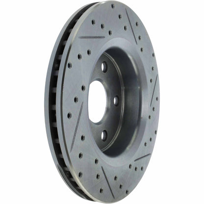 StopTech Select Sport Drilled And Slotted Brake Rotor; Front Right