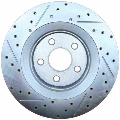 StopTech Select Sport Drilled And Slotted Brake Rotor; Front Left