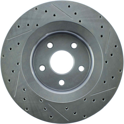 StopTech Select Sport Drilled And Slotted Brake Rotor; Front Right