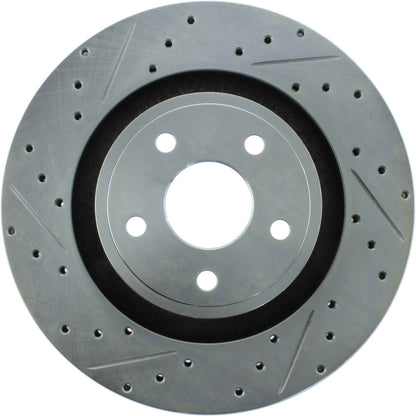StopTech Select Sport Drilled And Slotted Brake Rotor; Front Right