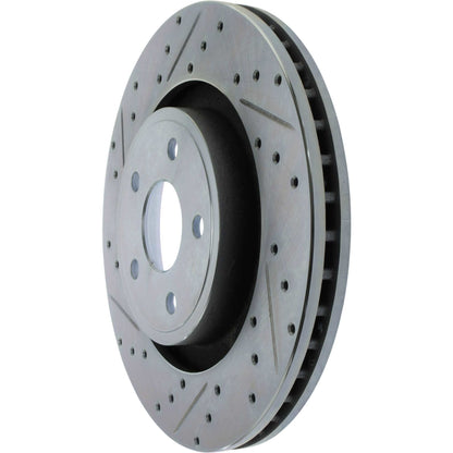 StopTech Select Sport Drilled And Slotted Brake Rotor; Front Right
