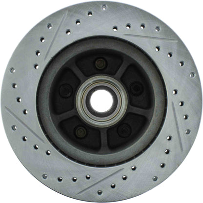 StopTech Select Sport Drilled And Slotted Brake Rotor; Front Left