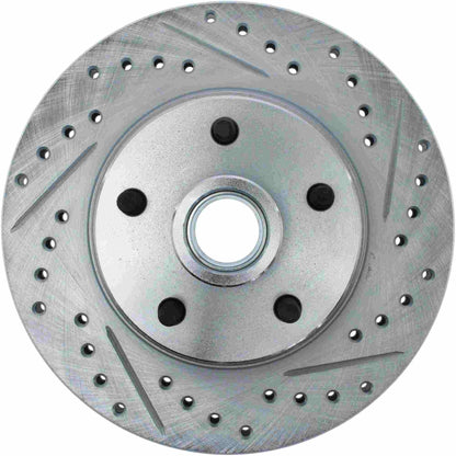 StopTech Select Sport Drilled And Slotted Brake Rotor; Front Left