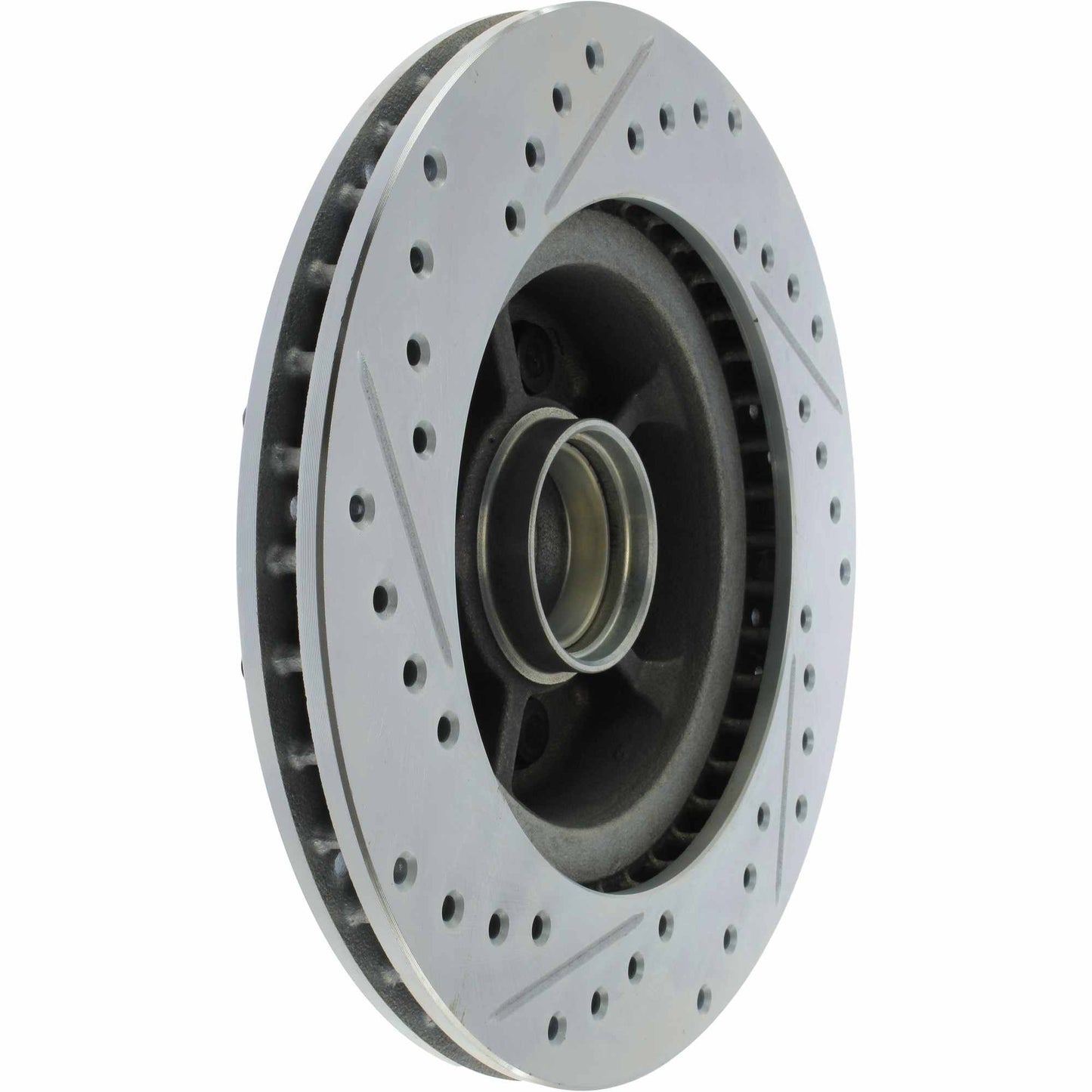StopTech Select Sport Drilled And Slotted Brake Rotor; Front Left