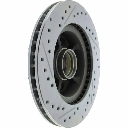 StopTech Select Sport Drilled And Slotted Brake Rotor; Front Left