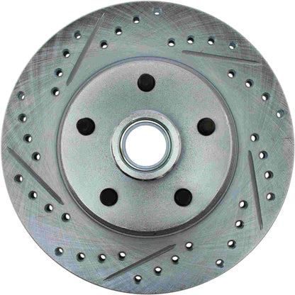 StopTech Select Sport Drilled And Slotted Brake Rotor; Front Right