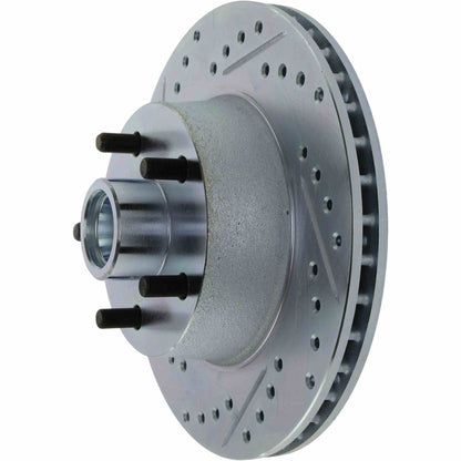 StopTech Select Sport Drilled And Slotted Brake Rotor; Front Right