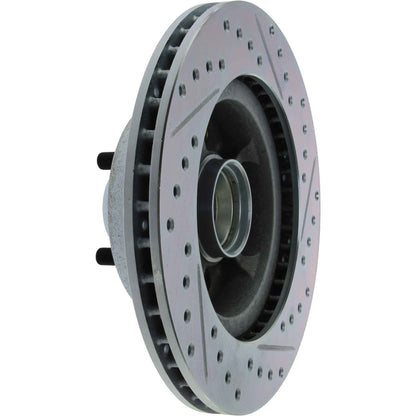 StopTech Select Sport Drilled And Slotted Brake Rotor; Front Right