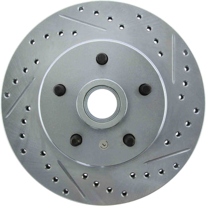 StopTech Select Sport Drilled And Slotted Brake Rotor; Front Left