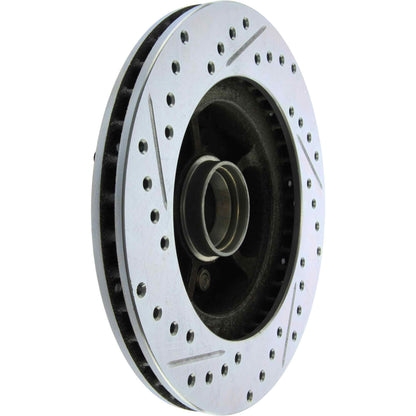 StopTech Select Sport Drilled And Slotted Brake Rotor; Front Left