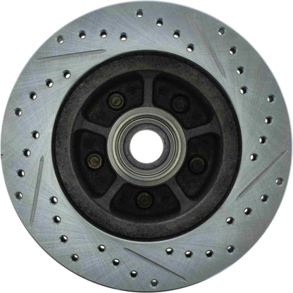 StopTech Select Sport Drilled And Slotted Brake Rotor; Front Right