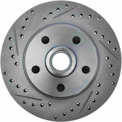 StopTech Select Sport Drilled And Slotted Brake Rotor; Front Right