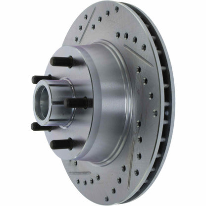 StopTech Select Sport Drilled And Slotted Brake Rotor; Front Right