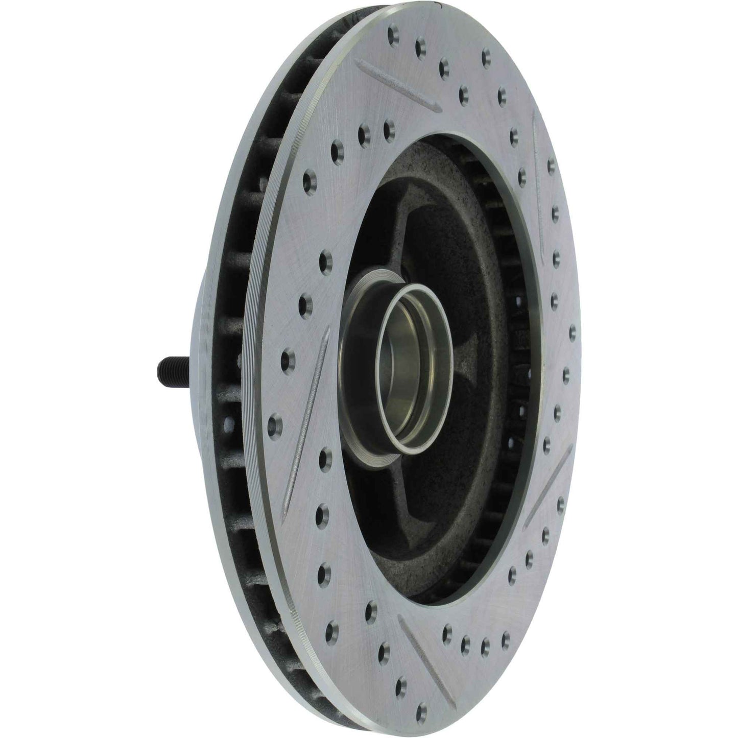 StopTech Select Sport Drilled And Slotted Brake Rotor; Front Right