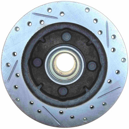 StopTech Select Sport Drilled And Slotted Brake Rotor; Front Right
