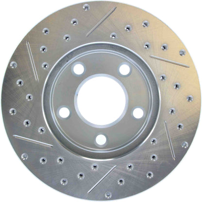 StopTech Select Sport Drilled And Slotted Brake Rotor; Front Left