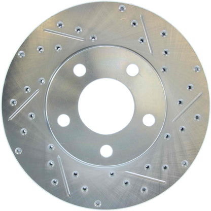 StopTech Select Sport Drilled And Slotted Brake Rotor; Front Left