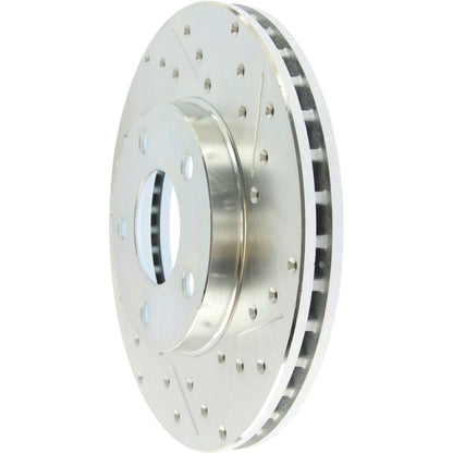 StopTech Select Sport Drilled And Slotted Brake Rotor; Front Left