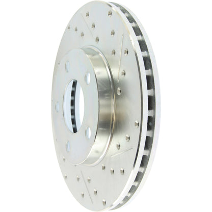 StopTech Select Sport Drilled And Slotted Brake Rotor; Front Left
