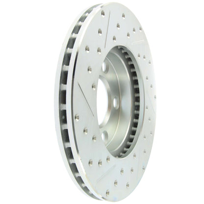 StopTech Select Sport Drilled And Slotted Brake Rotor; Front Left